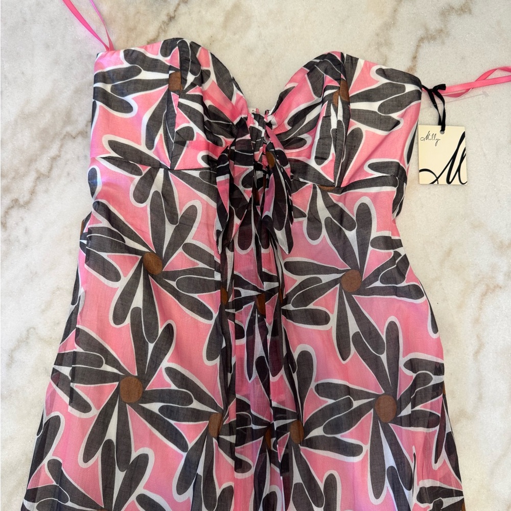 Milly Retro Floral Maxi Dress NWT